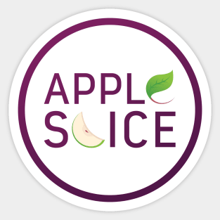 Apple Slice Circular White Sticker